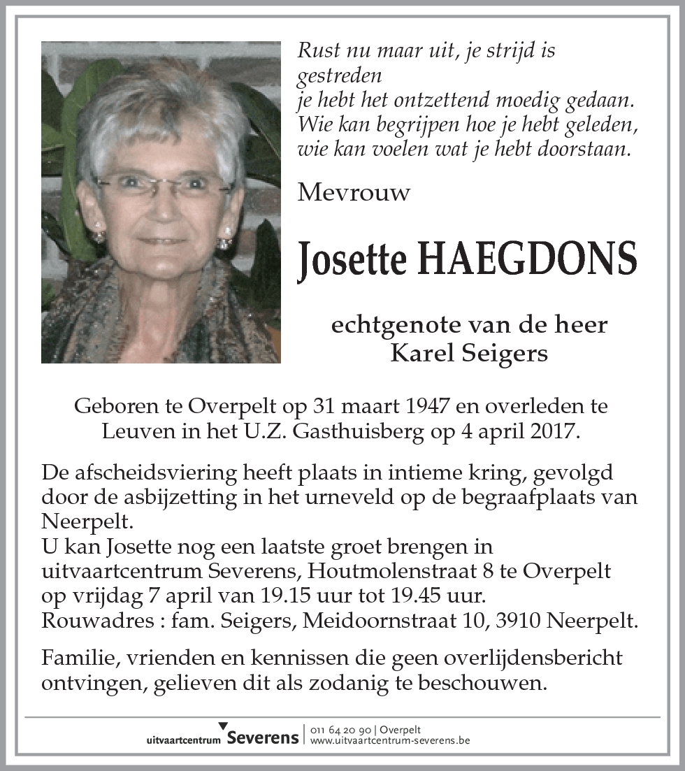 Josette Haegdons