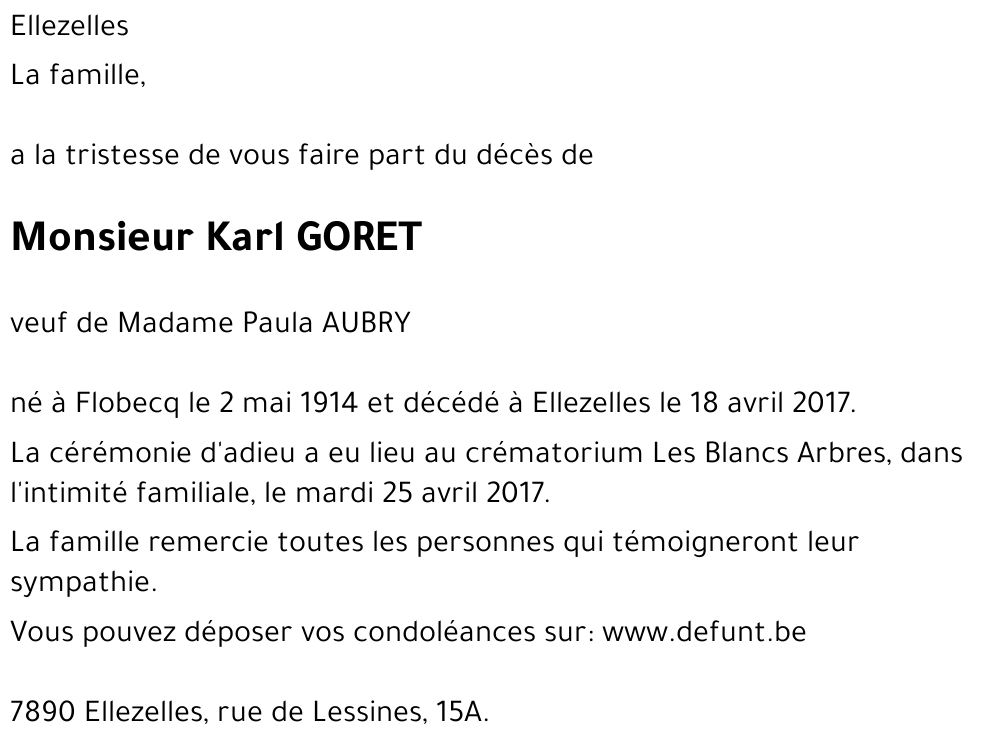 Karl GORET