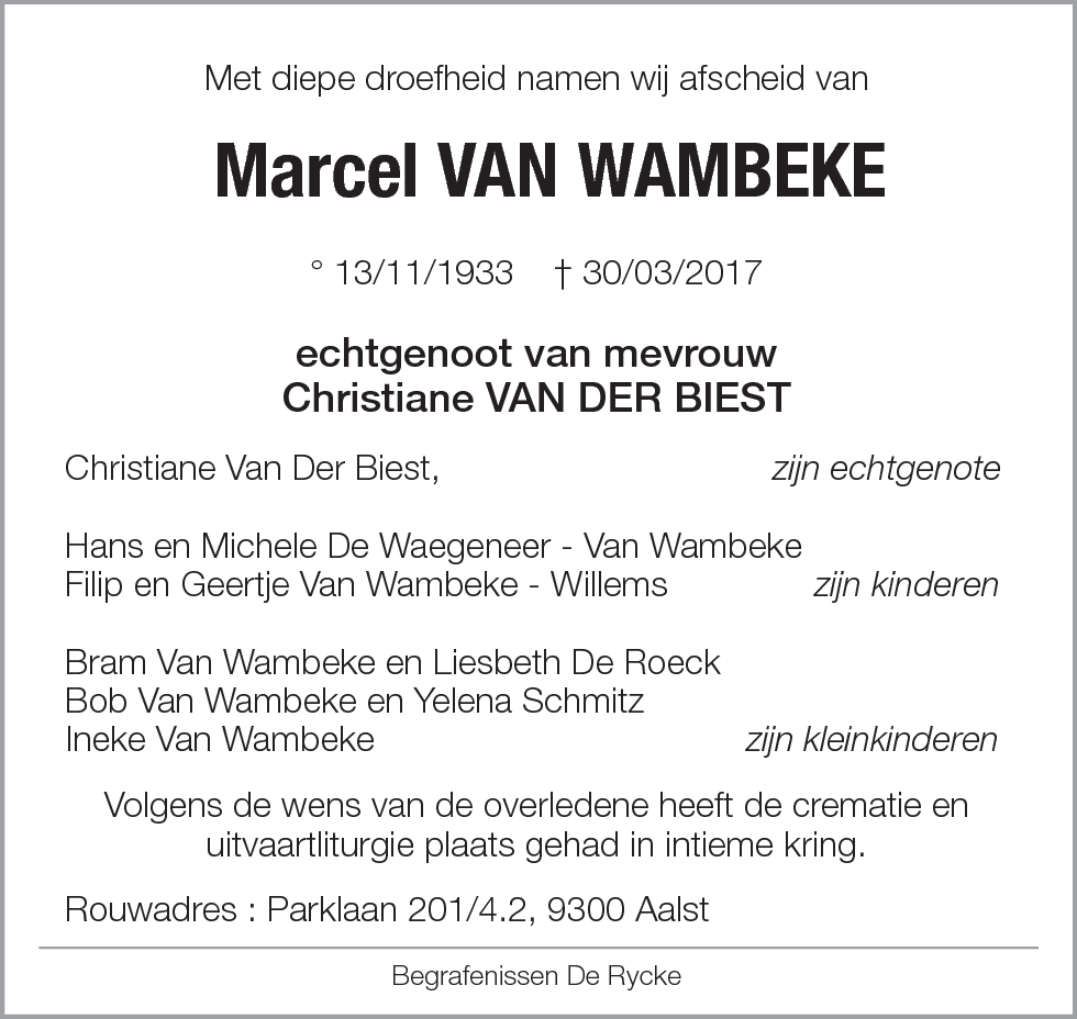 Marcel Van Wambeke