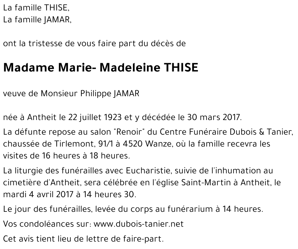 Marie-Madeleine THISE