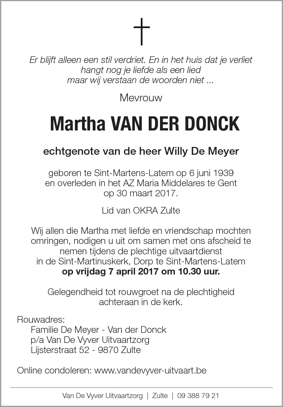 Martha Van der Donck