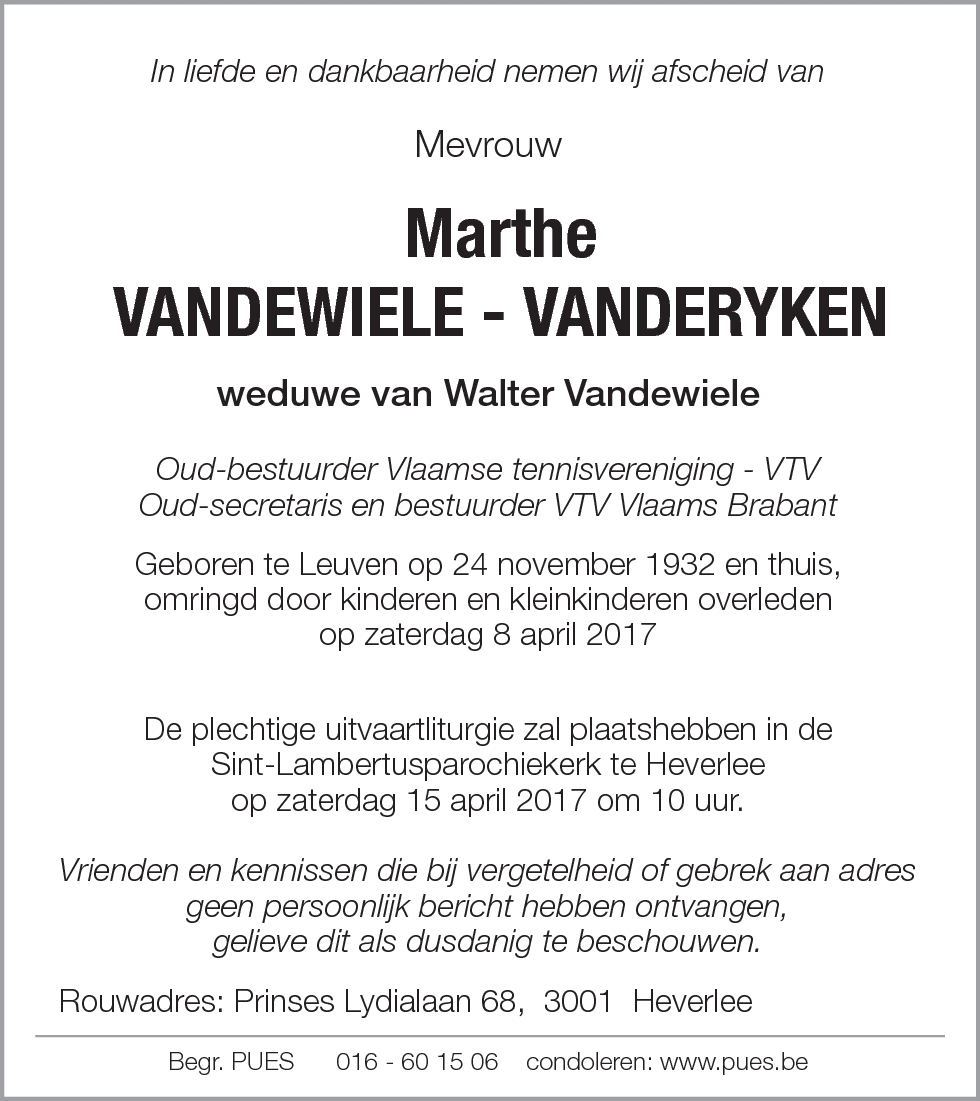 Marthe Vandewiele - Vanderyken