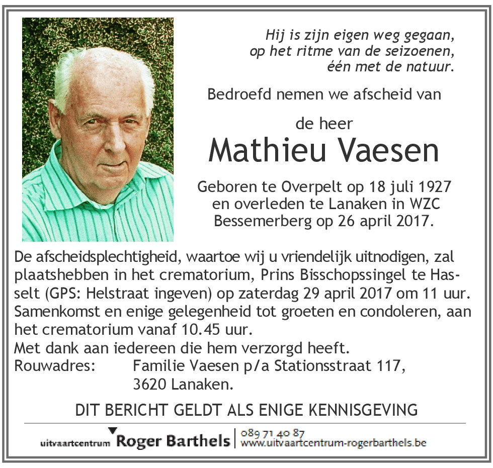 Mathieu Vaesen