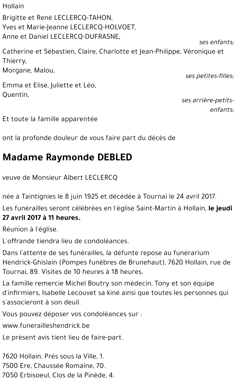 Raymonde DEBLED