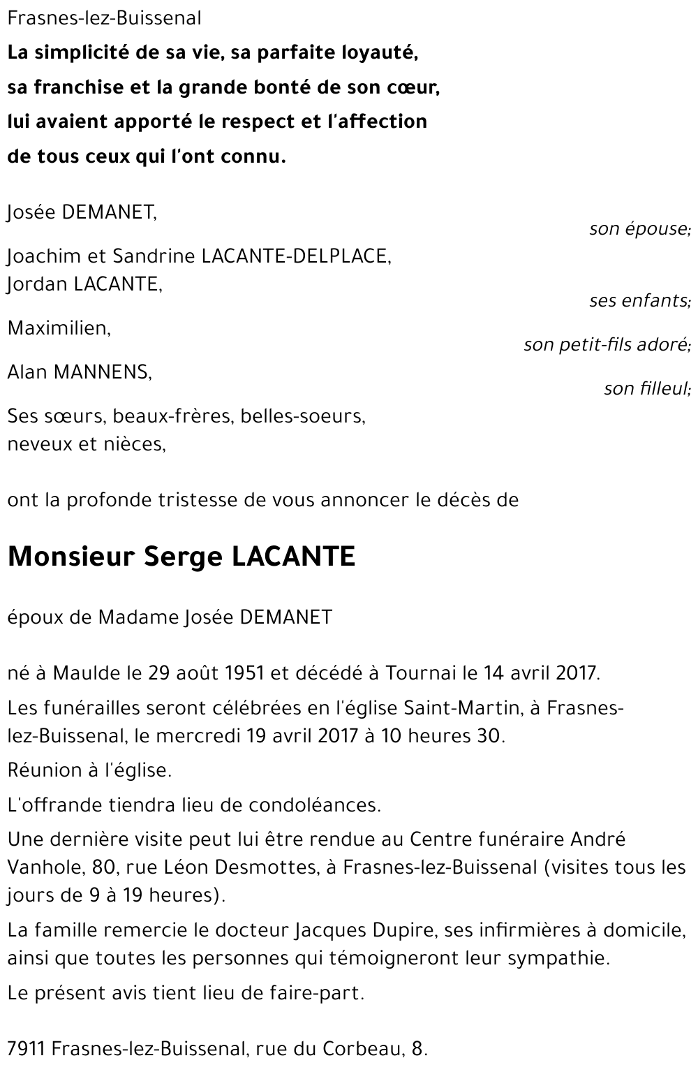 Serge LACANTE