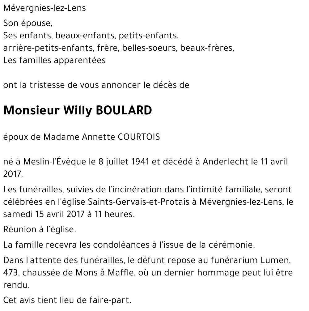 Willy BOULARD