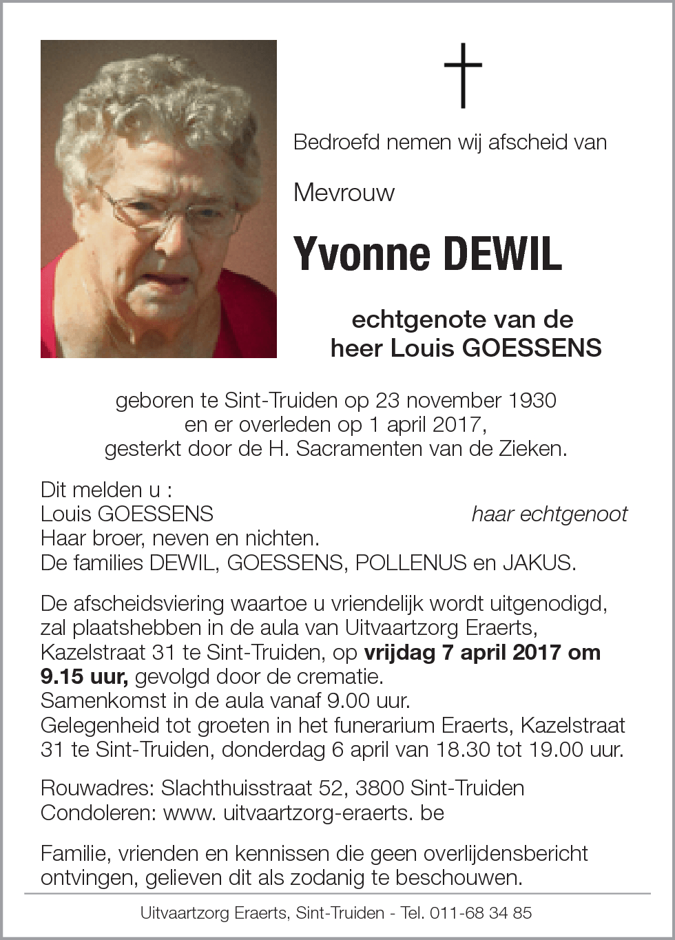 Yvonne Dewil