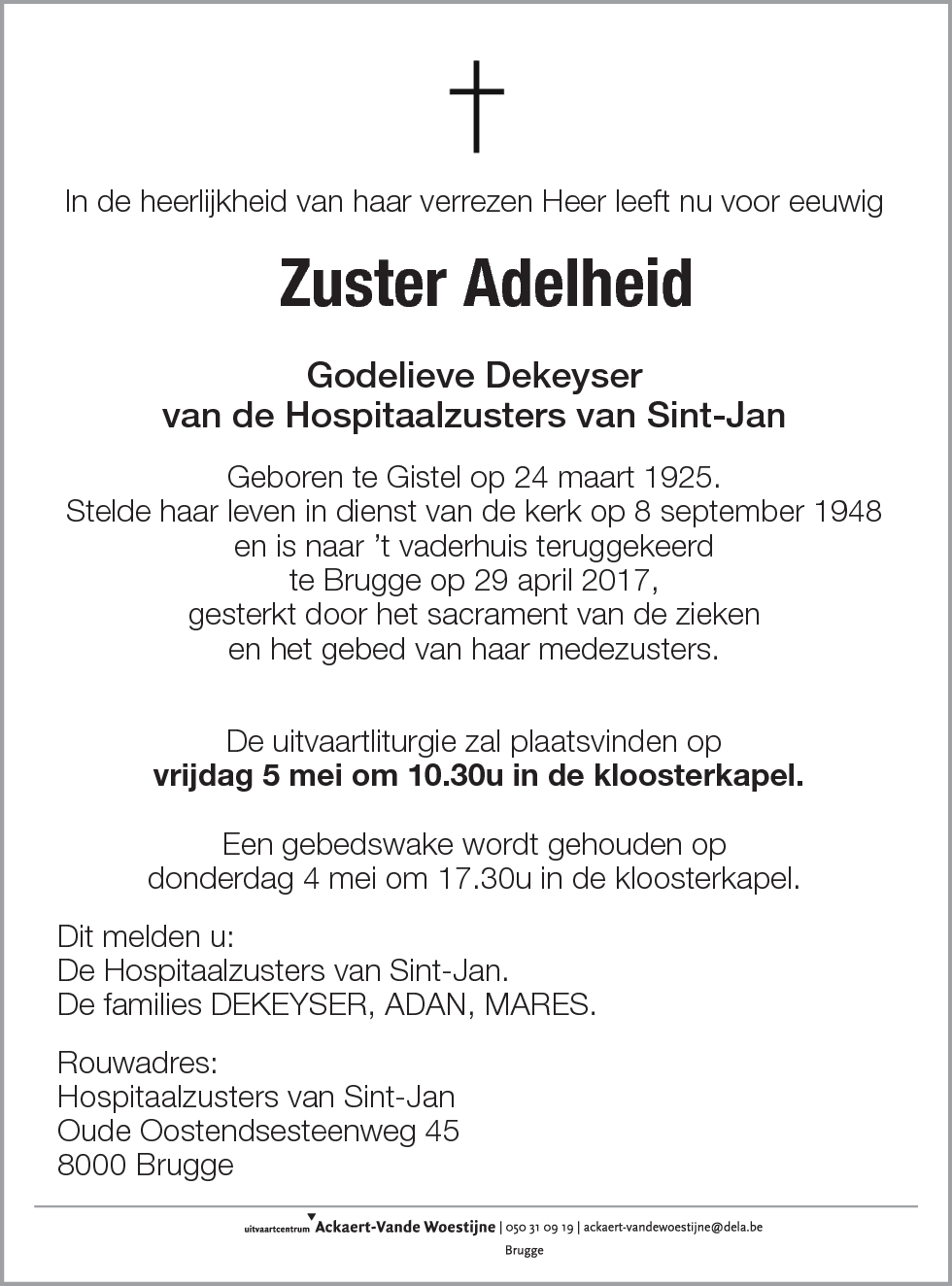 Adelheid Godelieve Dekeyser