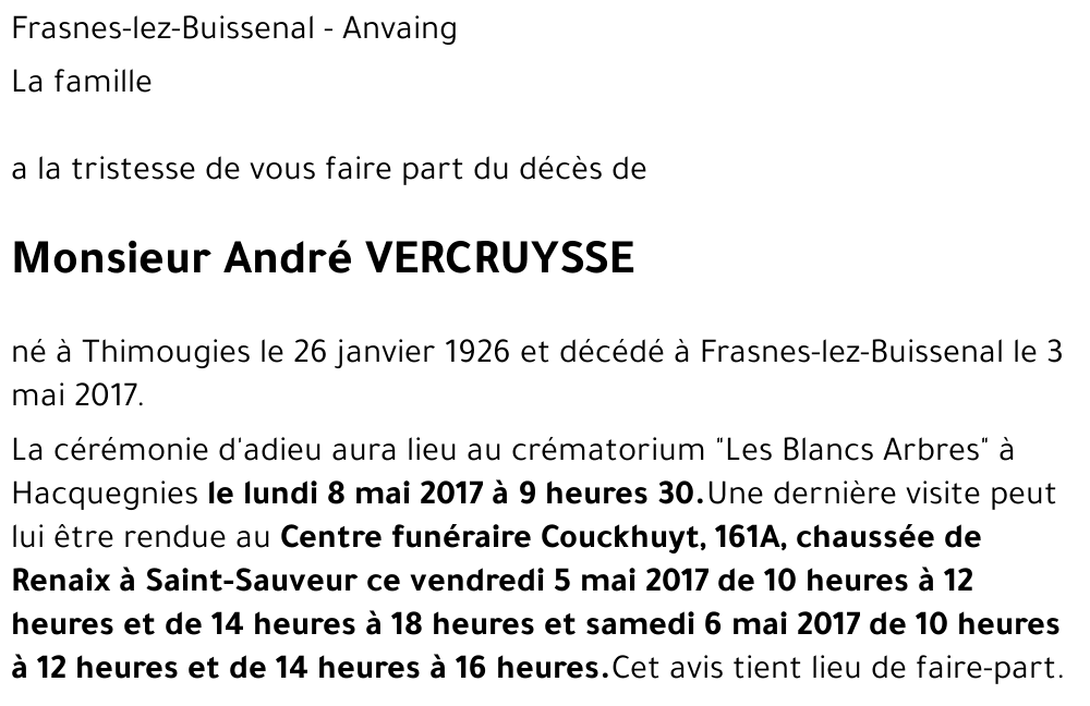André VERCRUYSSE