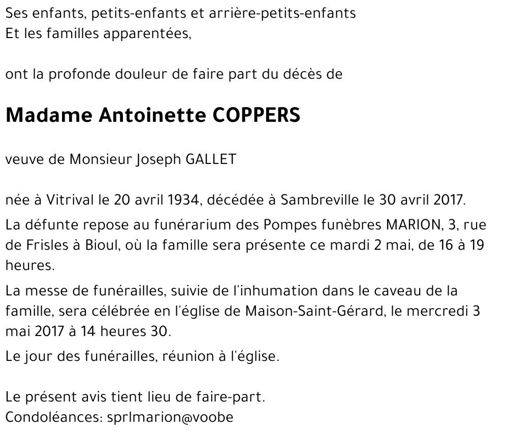 Antoinette COPPERS