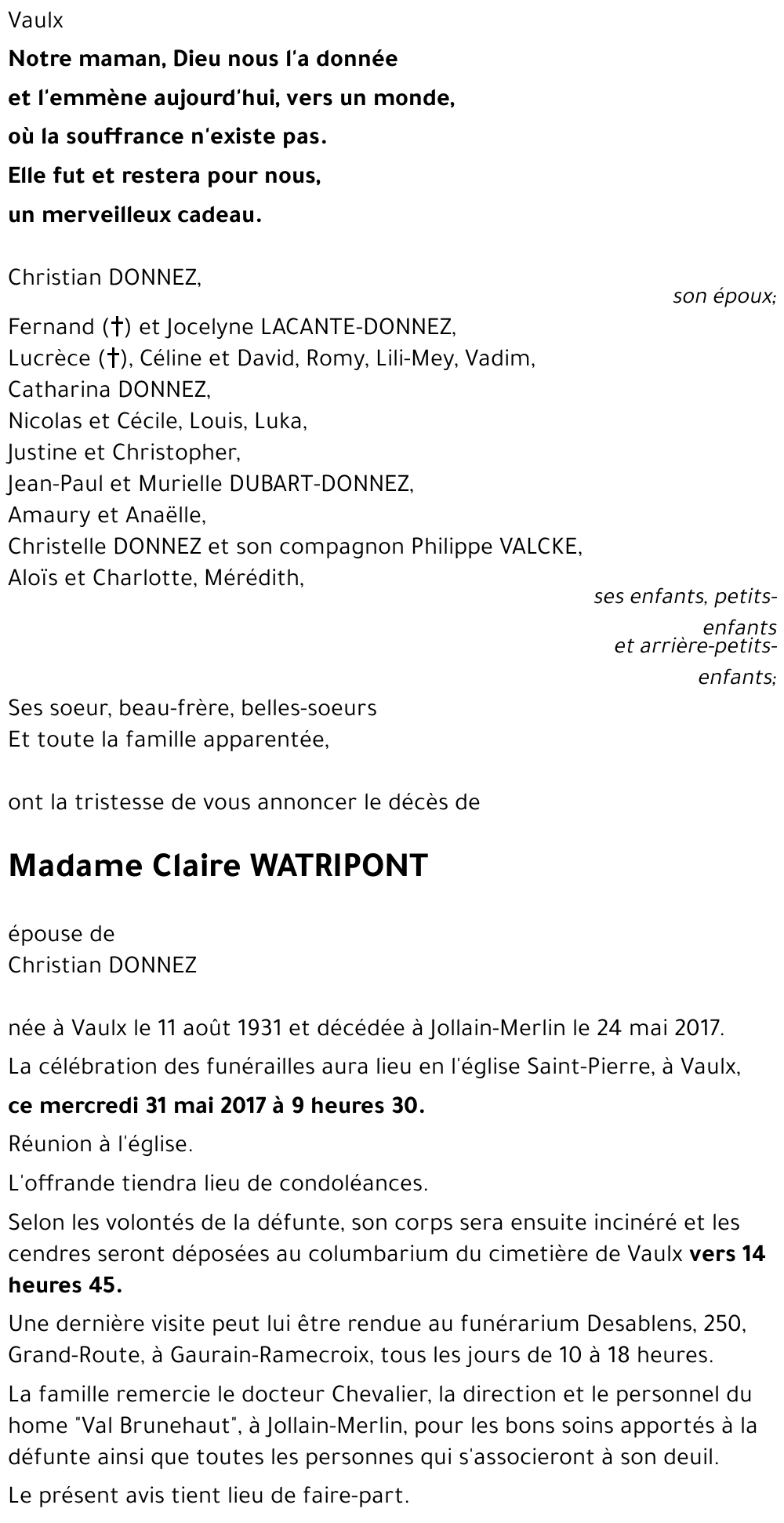Claire WATRIPONT