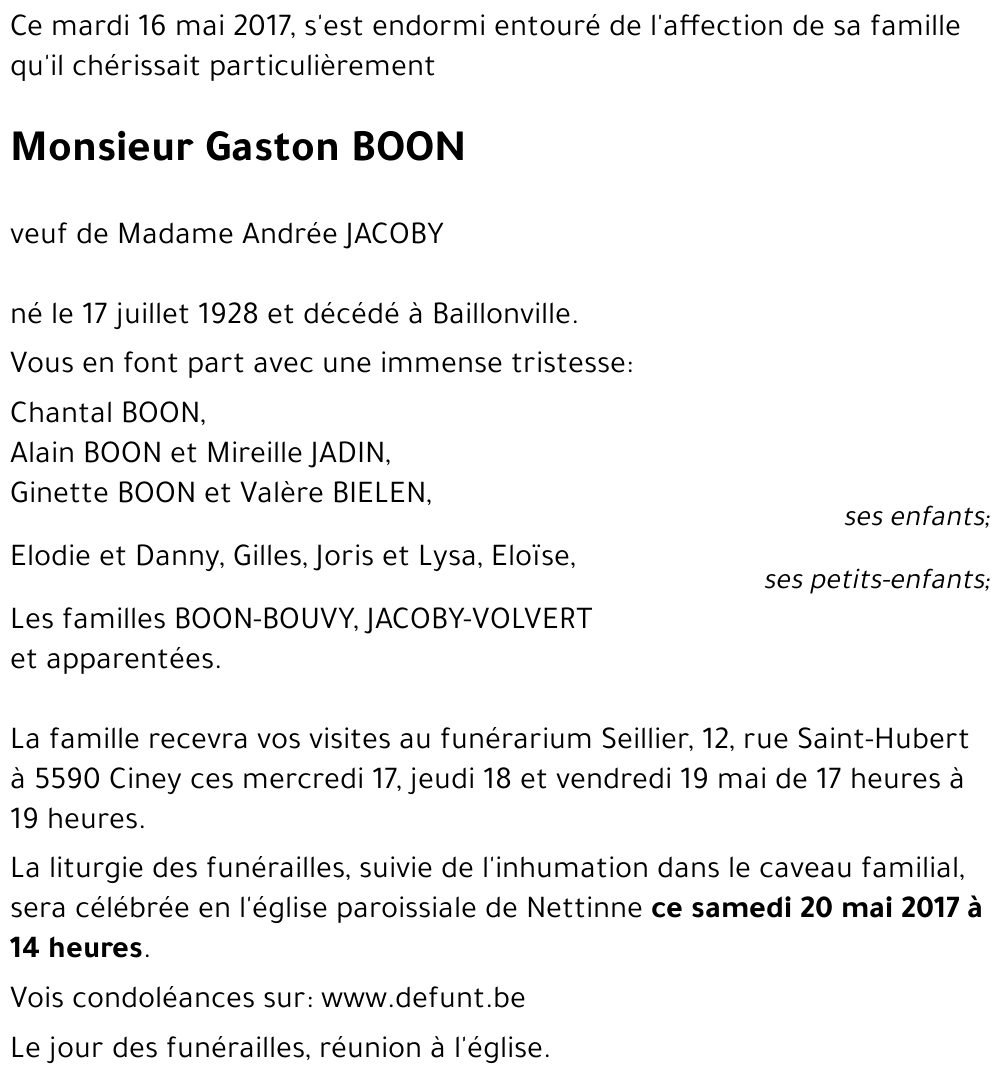 Gaston BOON