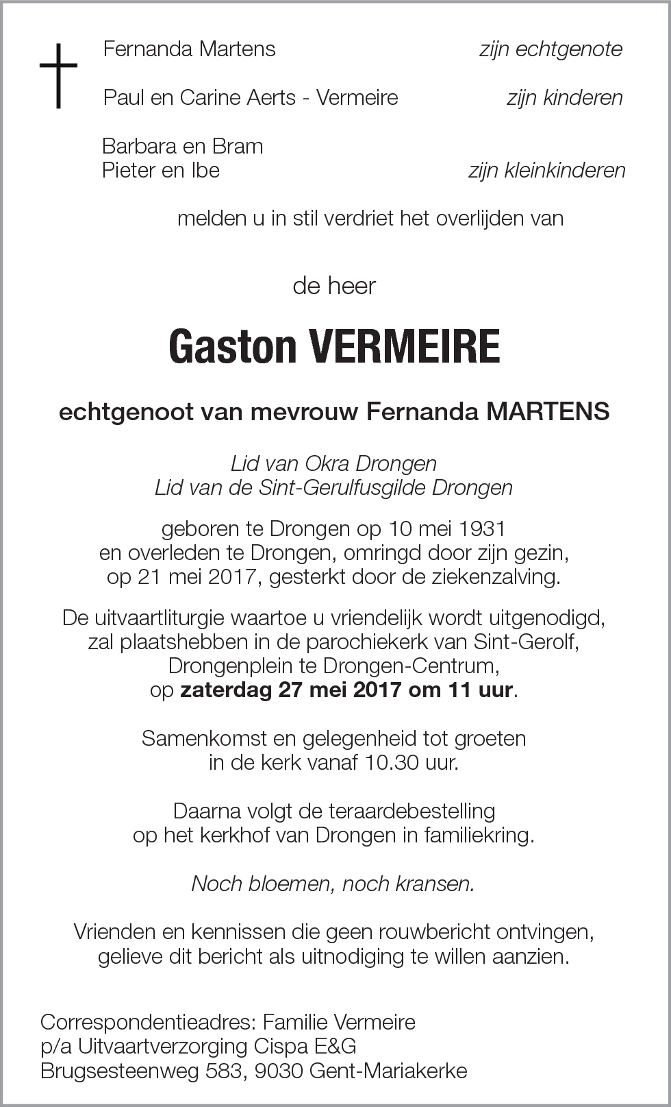 Gaston Vermeire