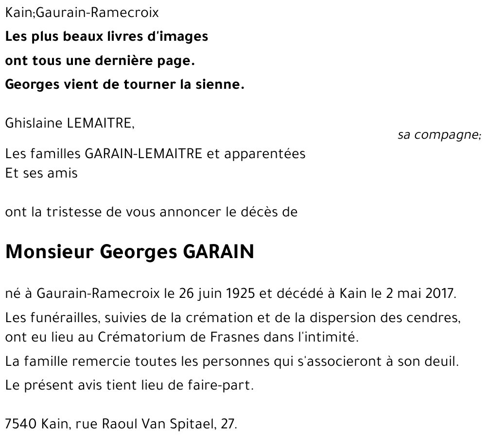 Georges GARAIN