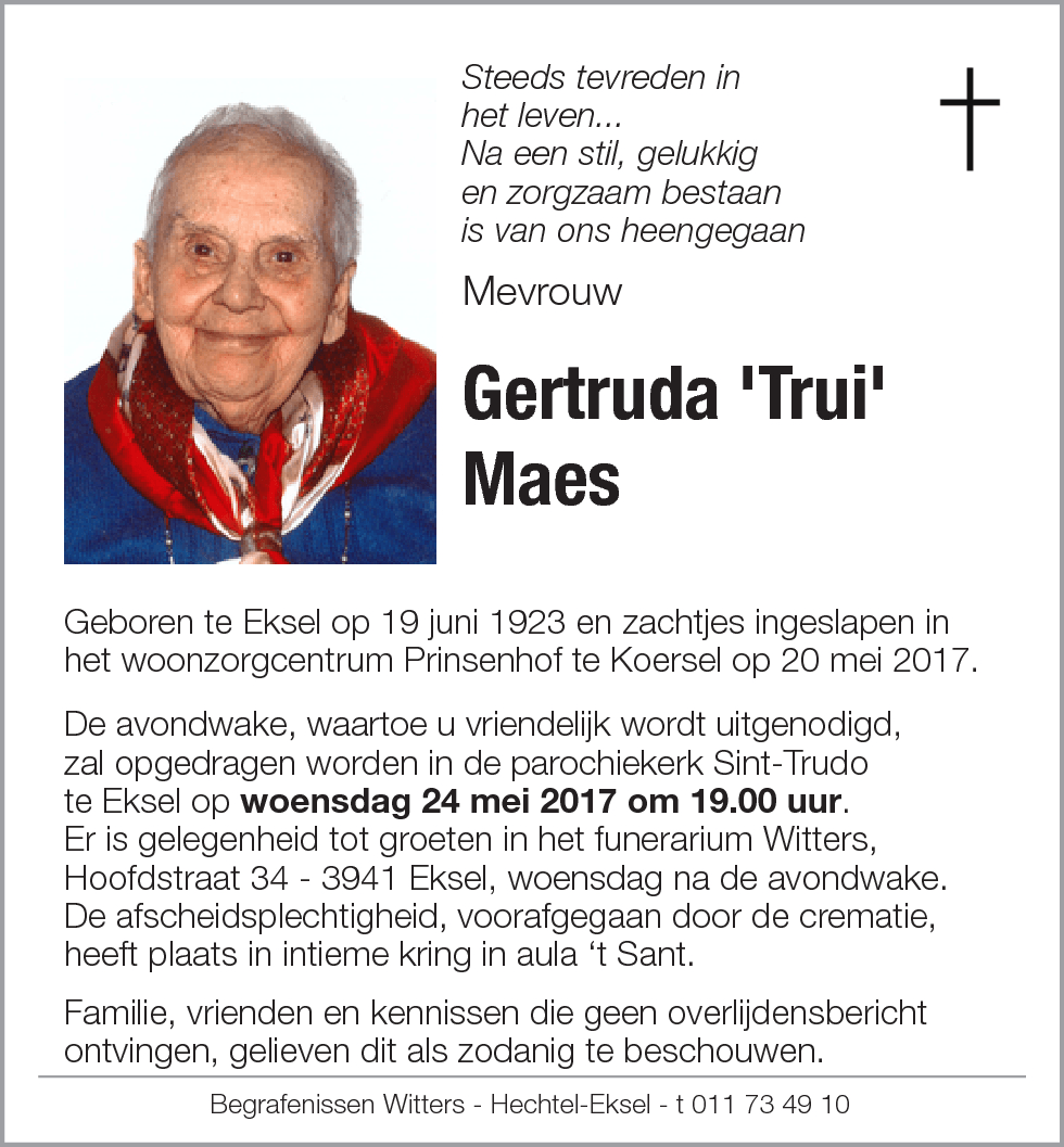 Gertruda 'Trui' Maes