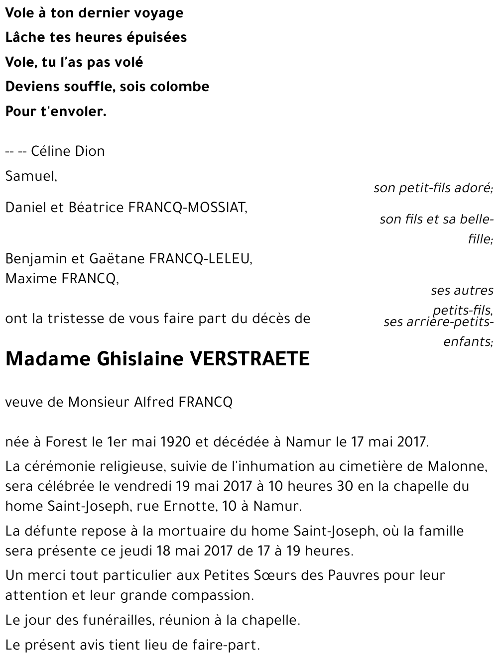 Ghislaine VERSTRAETE