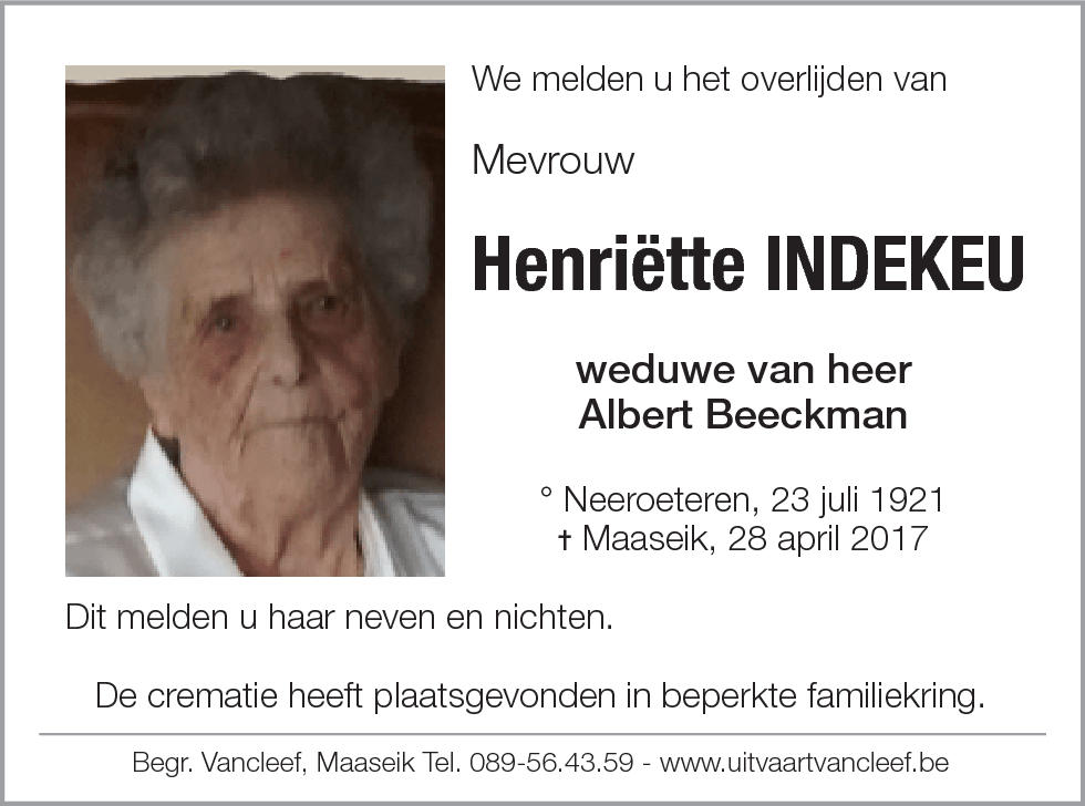 Henriëtte Indekeu