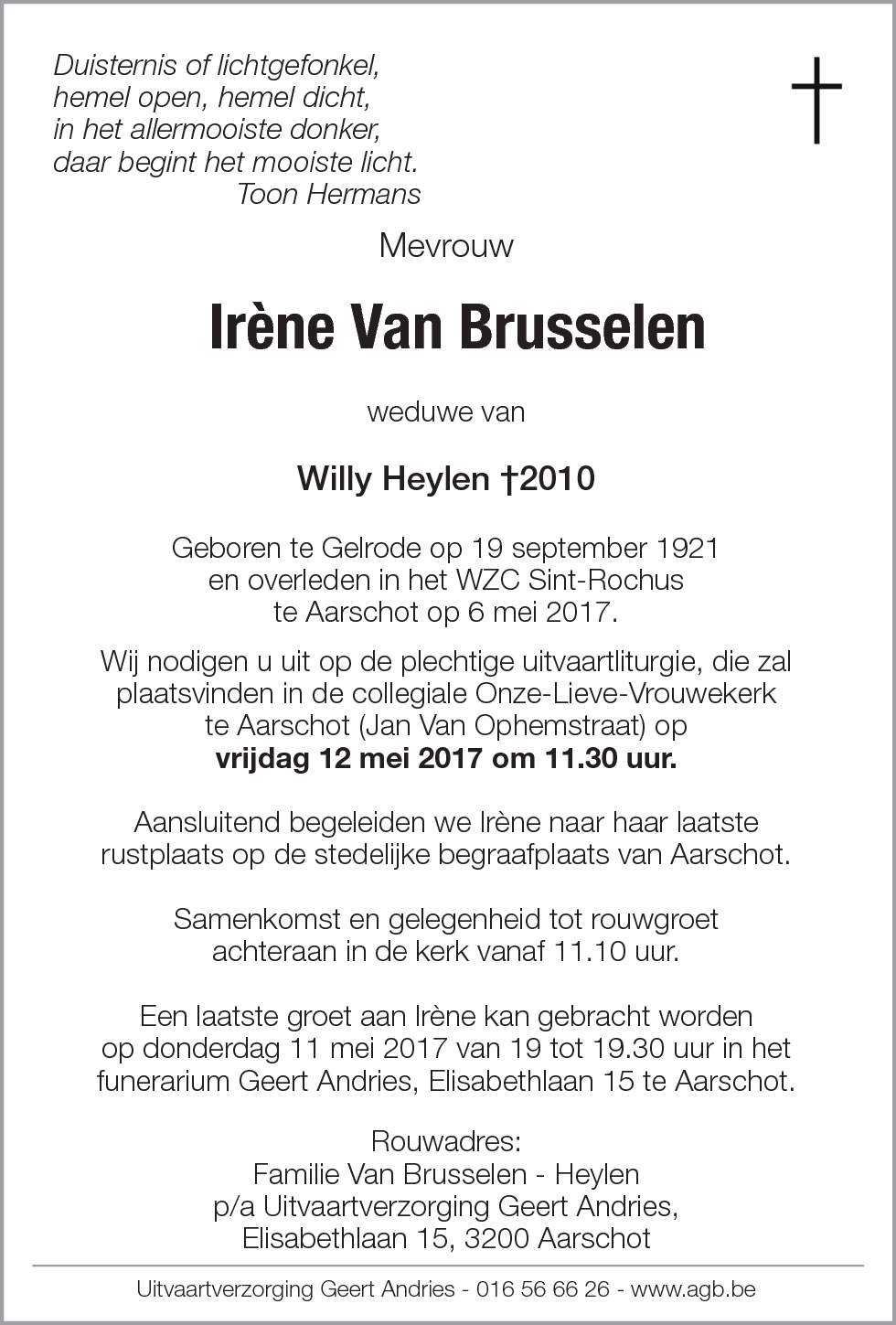 Irène Van Brusselen