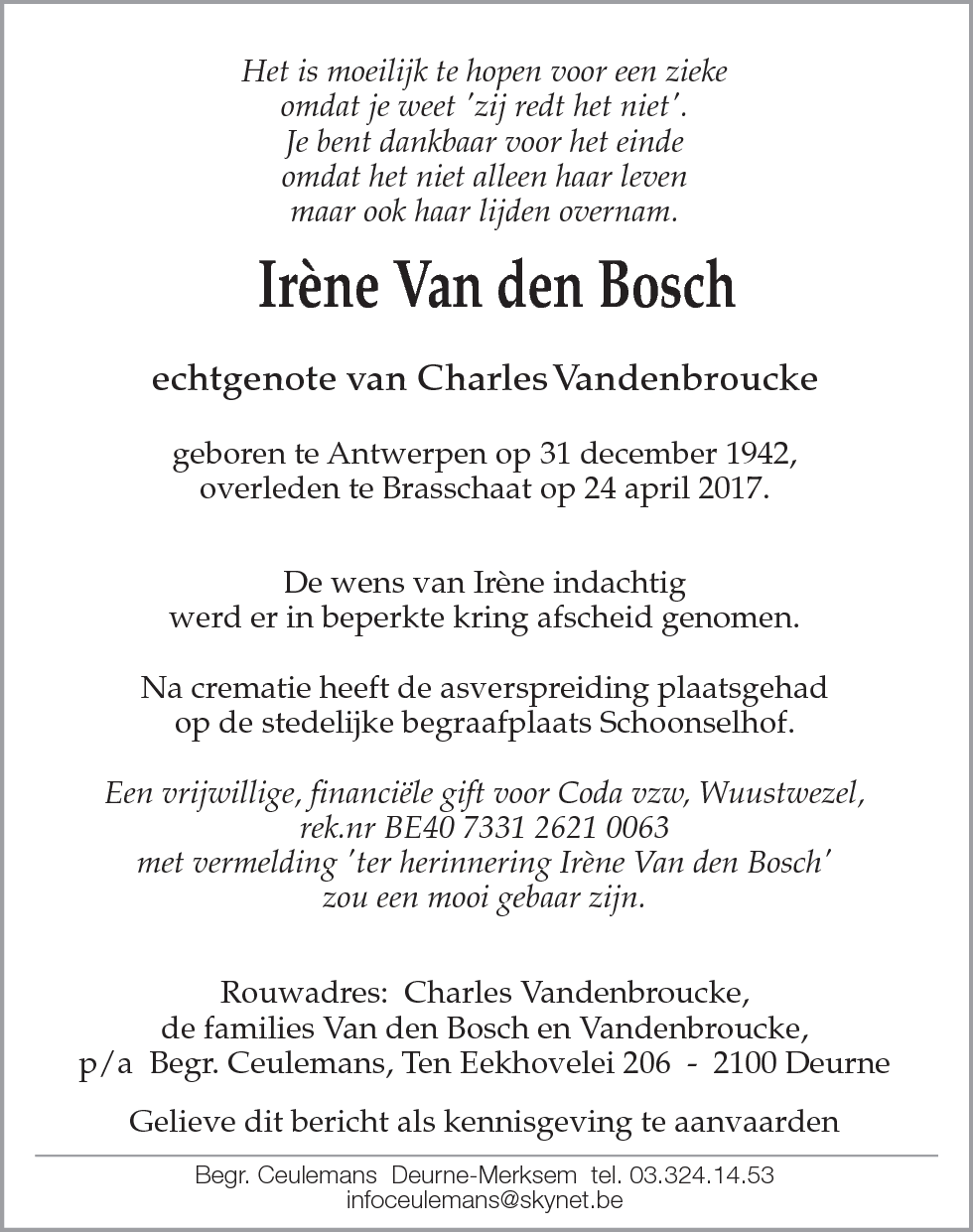 Irène Van den Bosch