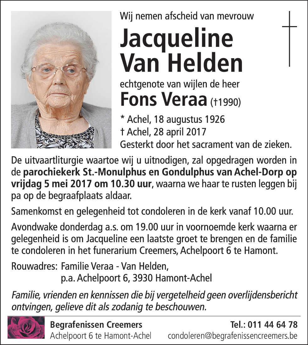 Jacqueline Van Helden