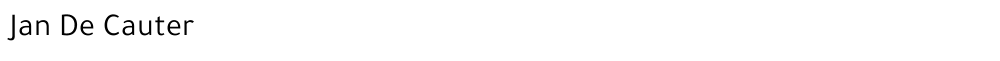 Jan Van Cauter