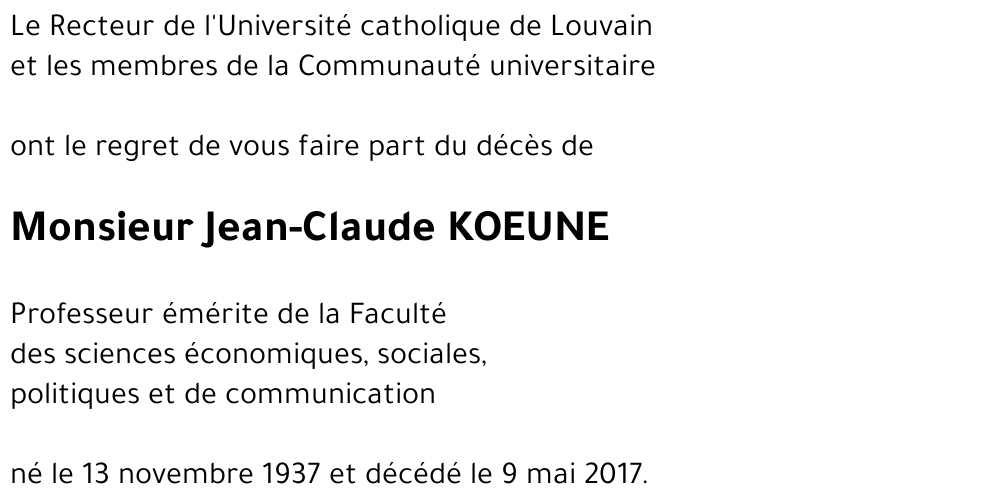 Jean-Claude KOEUNE