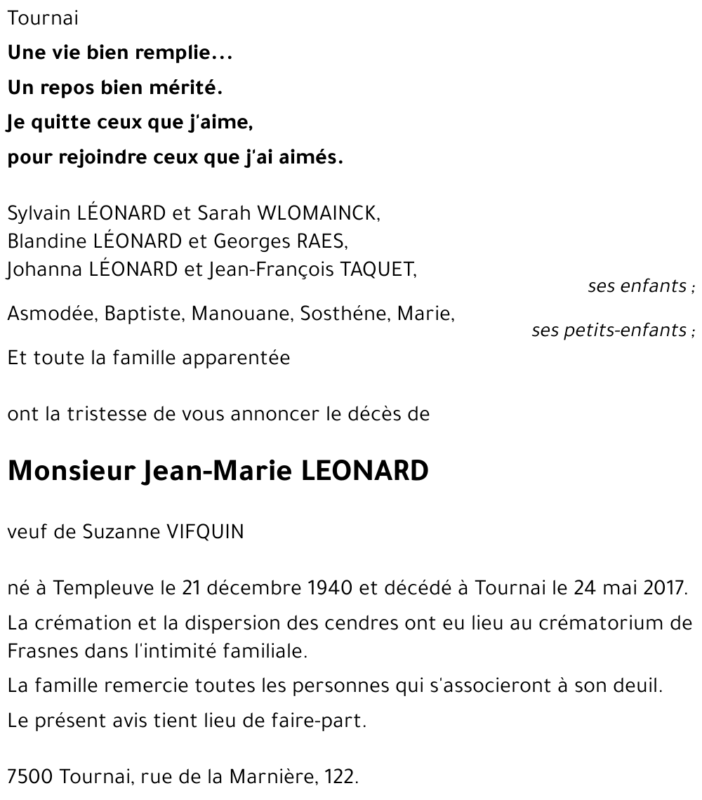Jean-Marie LEONARD