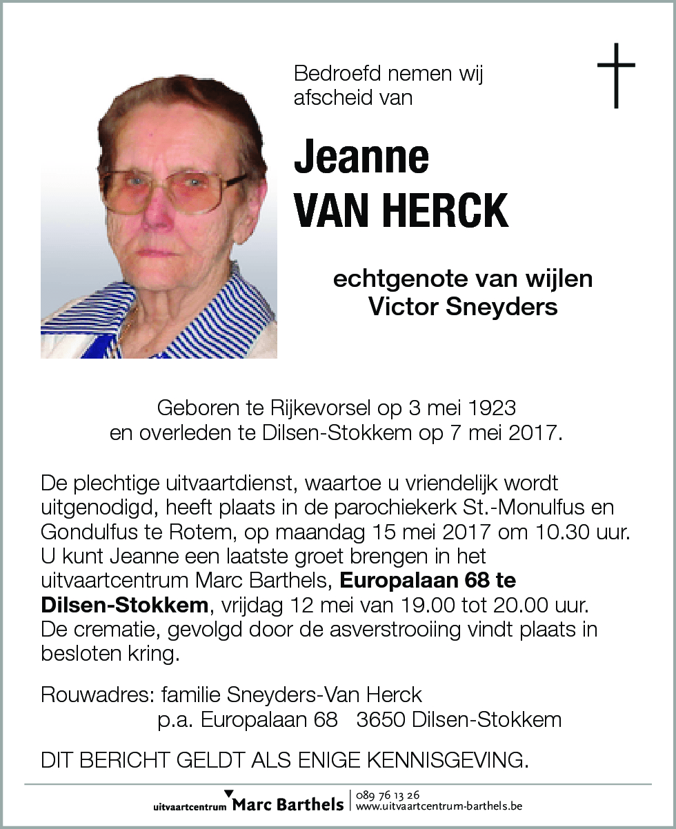 Jeanne Van Herck