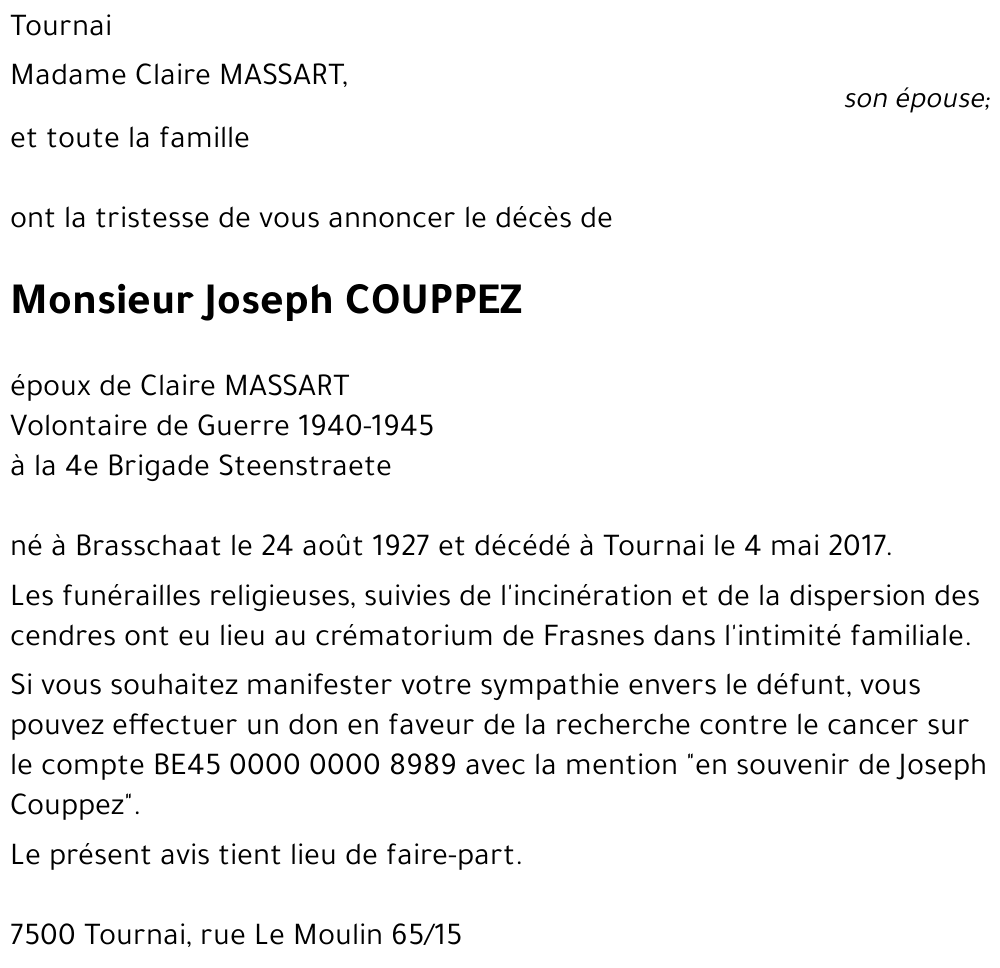 Joseph COUPPEZ