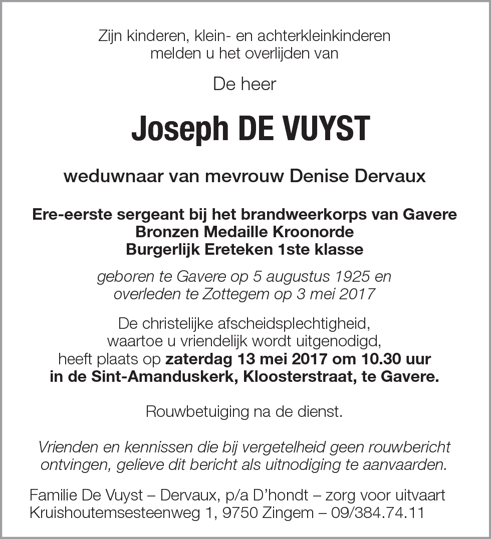 Joseph De Vuyst