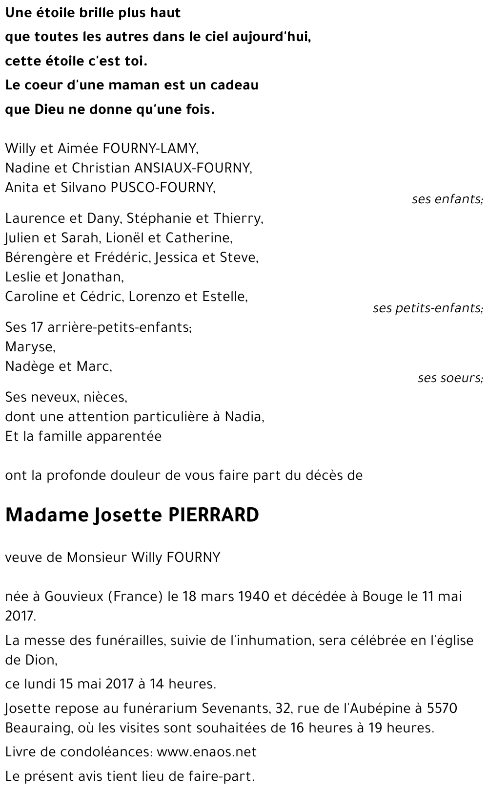 Josette PIERRARD