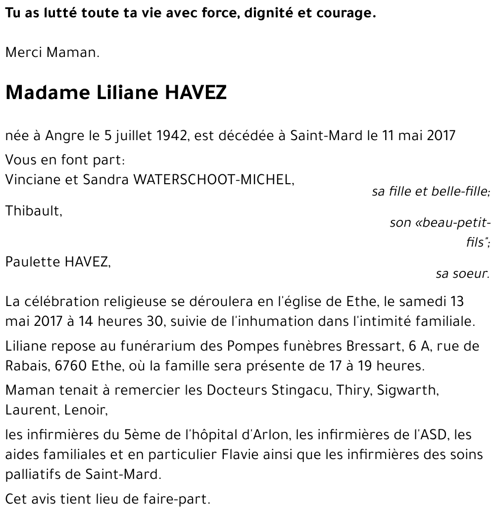 Liliane HAVEZ 