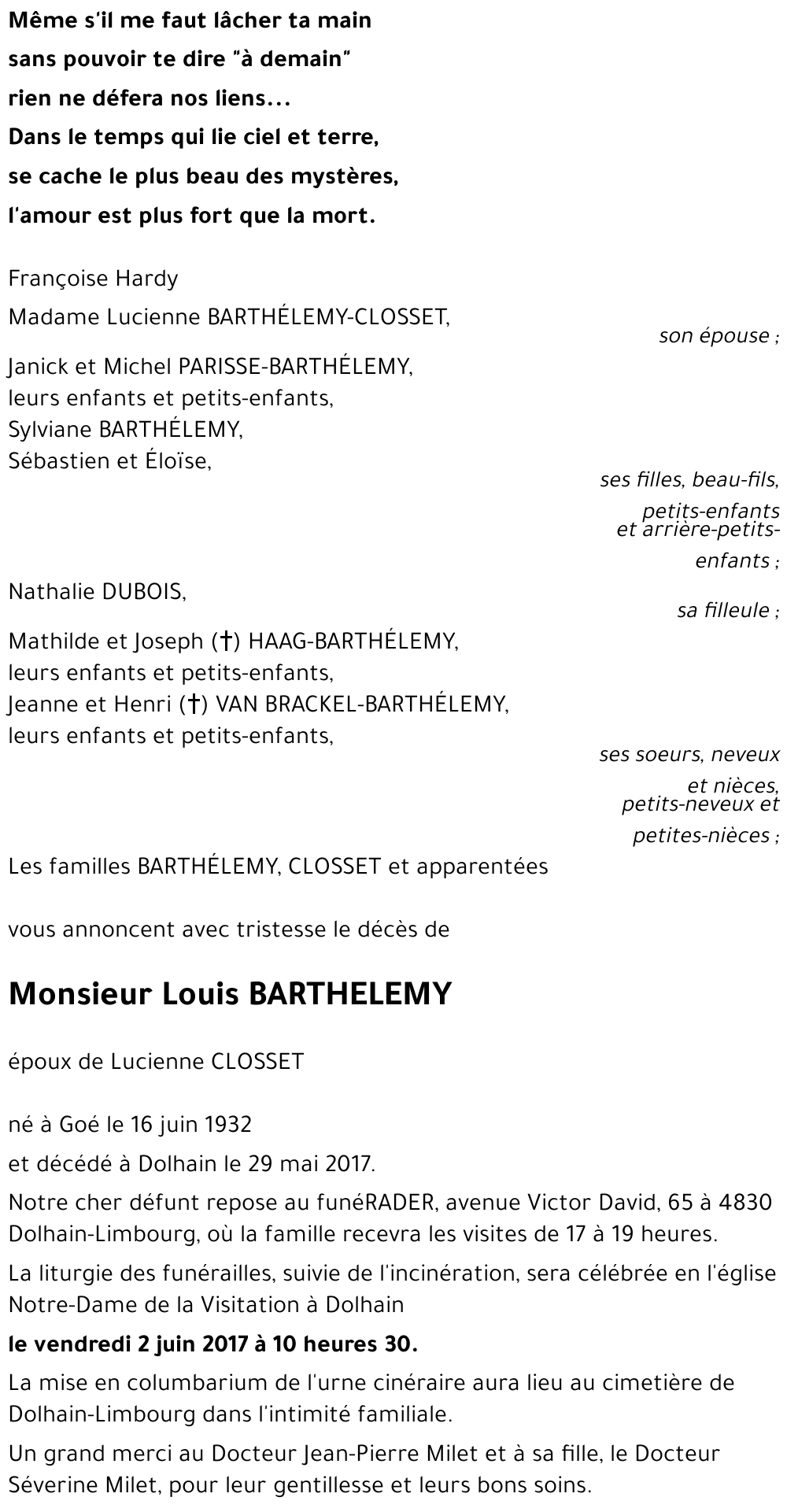 Louis BARTHELEMY