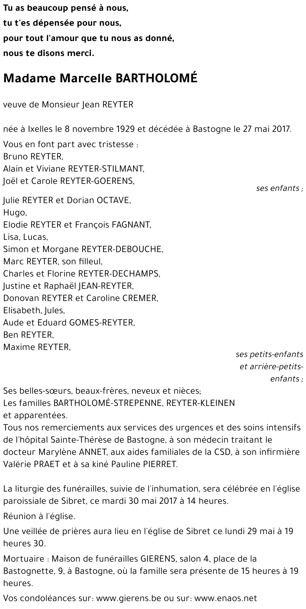 Marcelle BARTHOLOMÉ