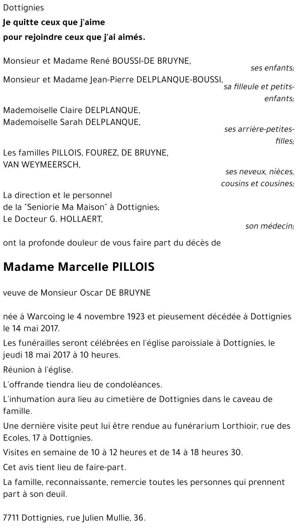 Marcelle PILLOIS