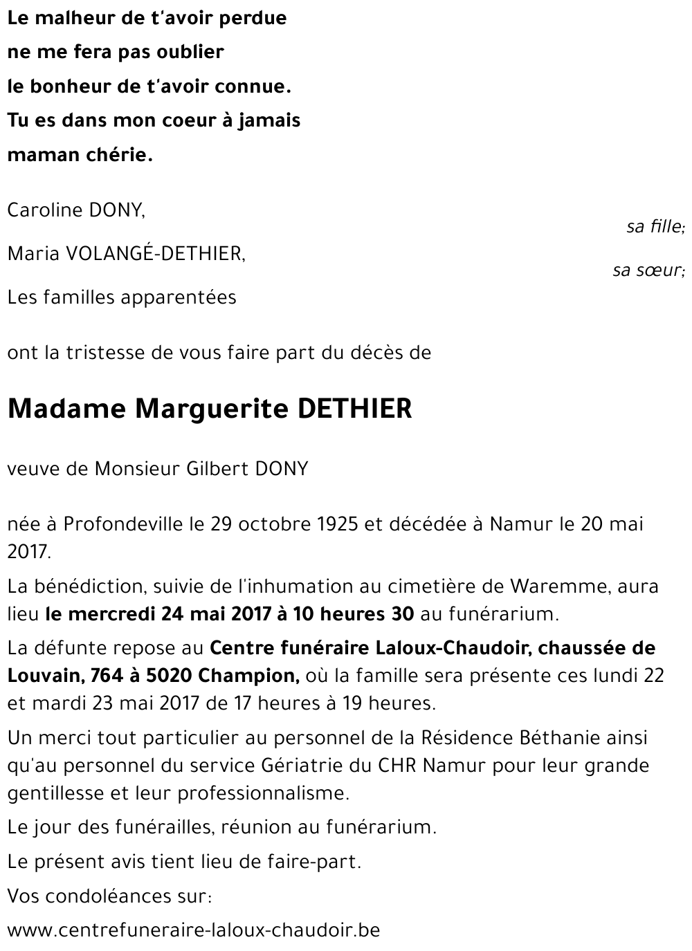 Marguerite DETHIER