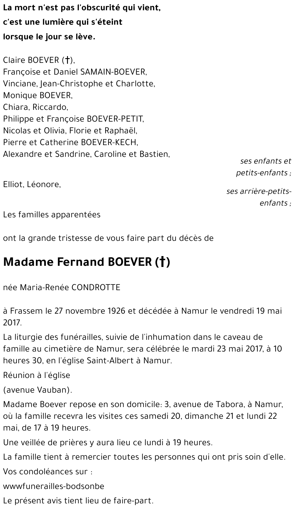 Maria-Renée CONDROTTE