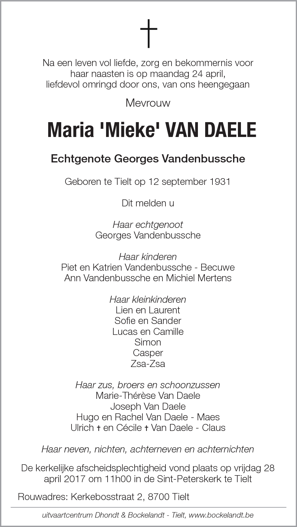 Maria Van Daele