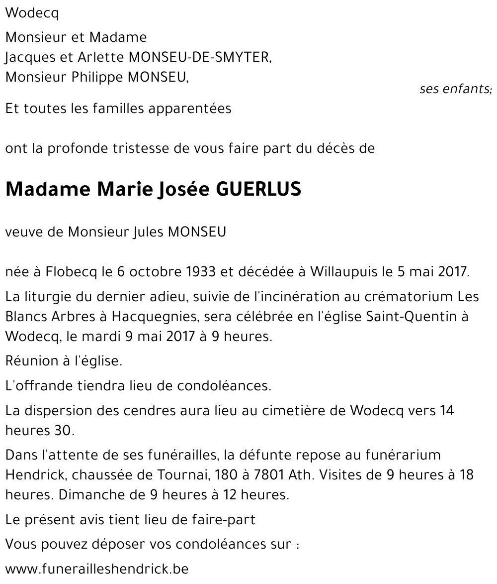 Marie Josée GUERLUS