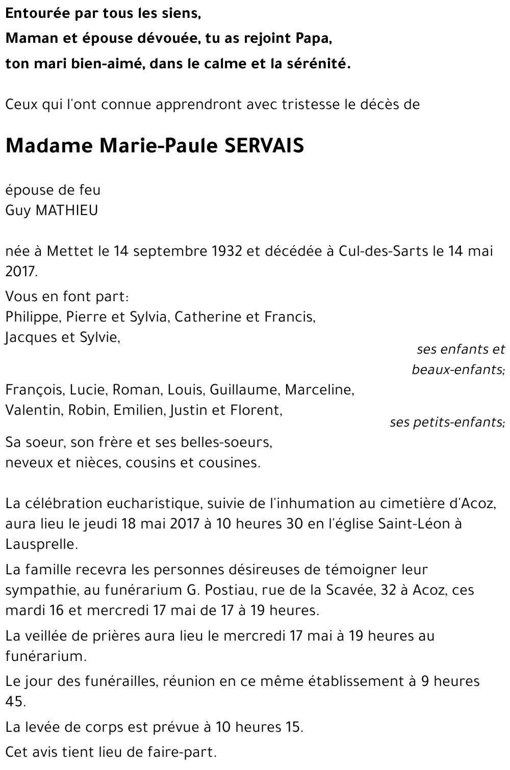 Marie-Paule SERVAIS