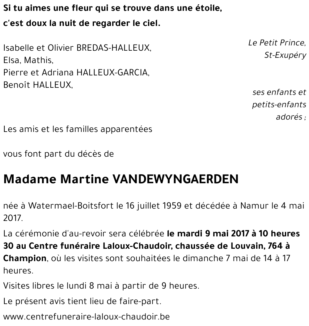 Martine VANDEWYNGAERDEN