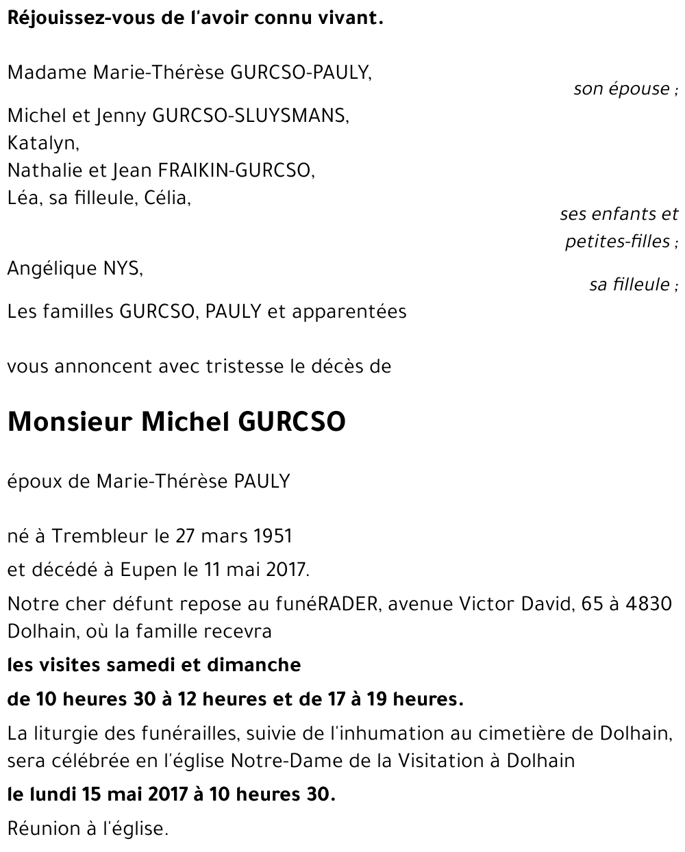 Michel GURCSO