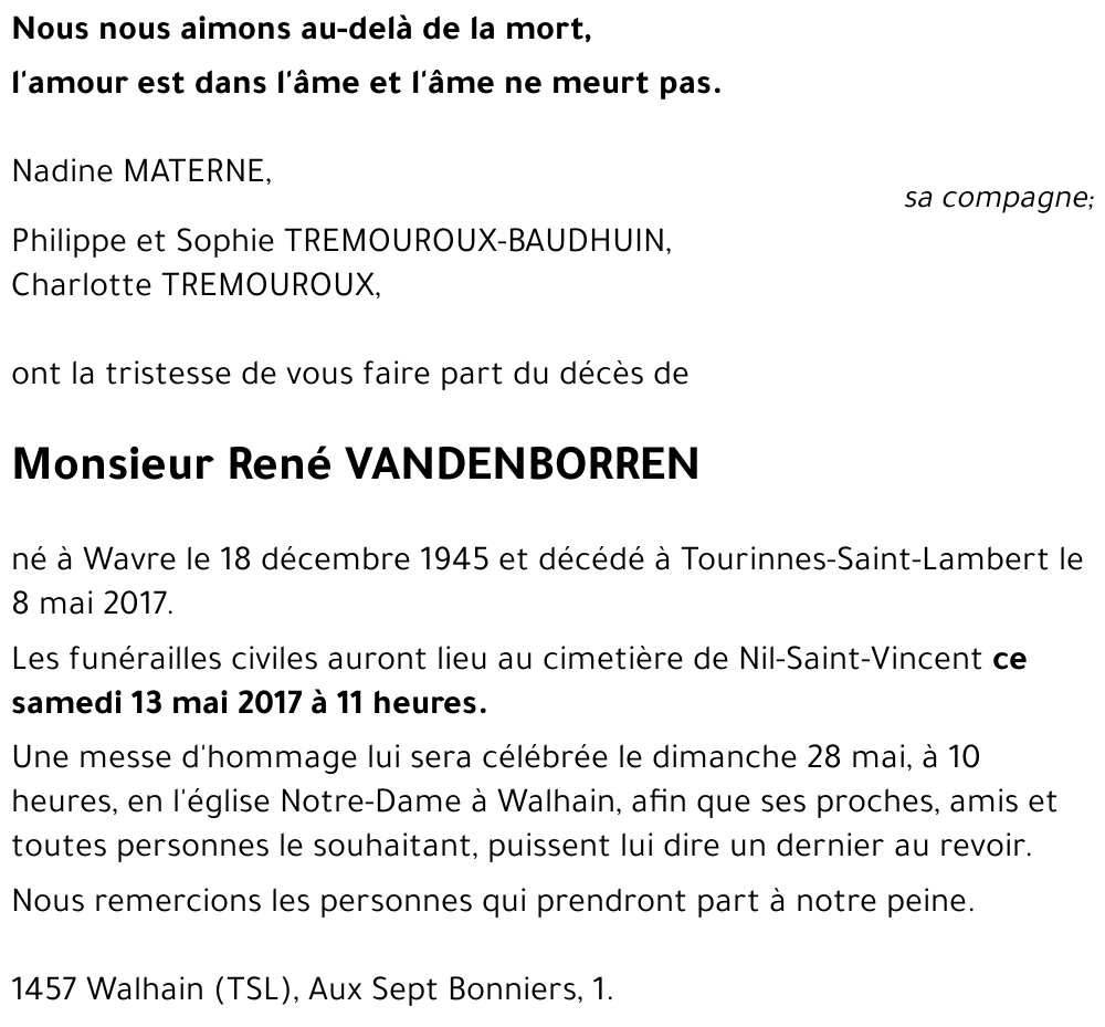 René VANDENBORREN