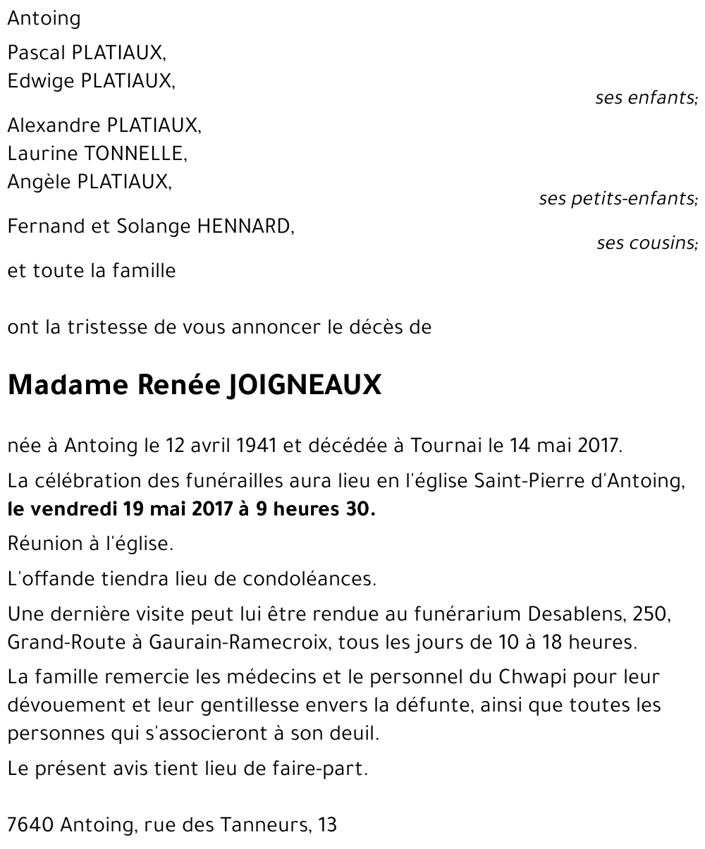 Renée JOIGNEAUX