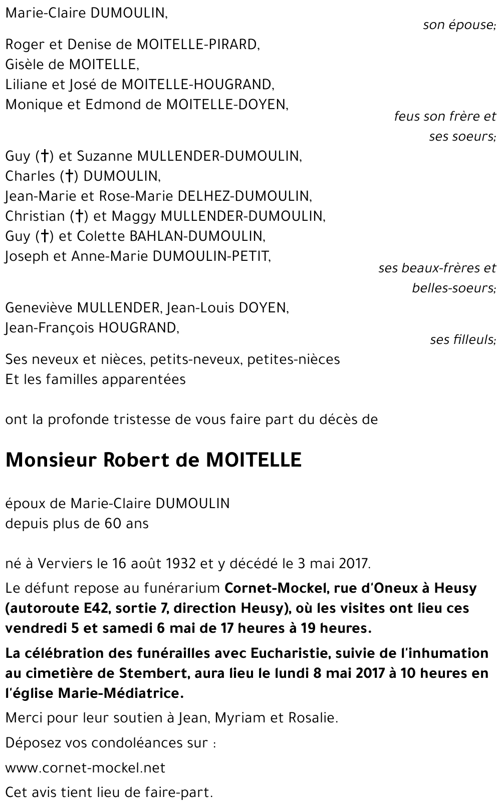 Robert de MOITELLE