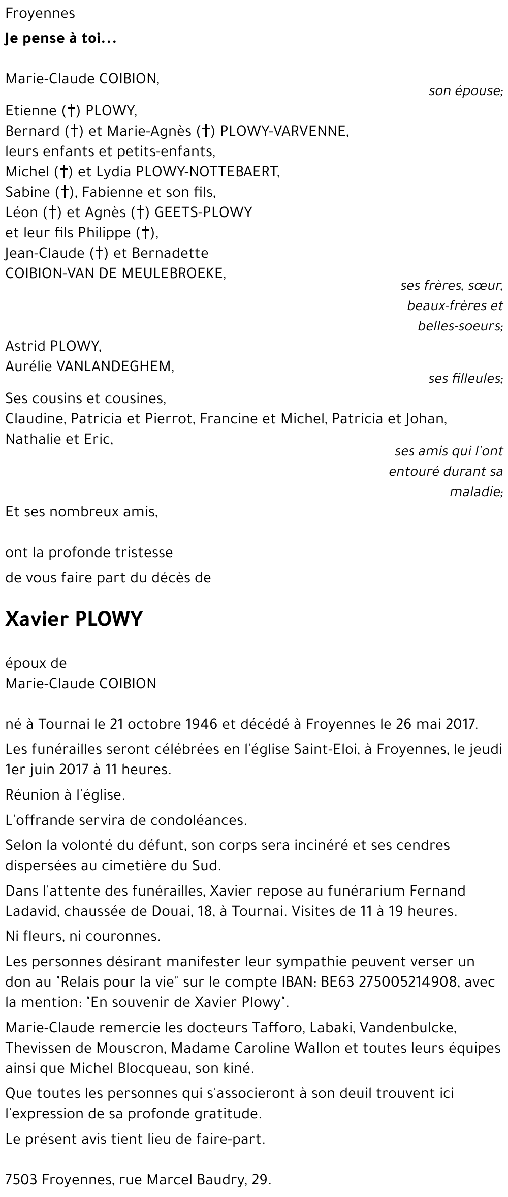 Xavier PLOWY