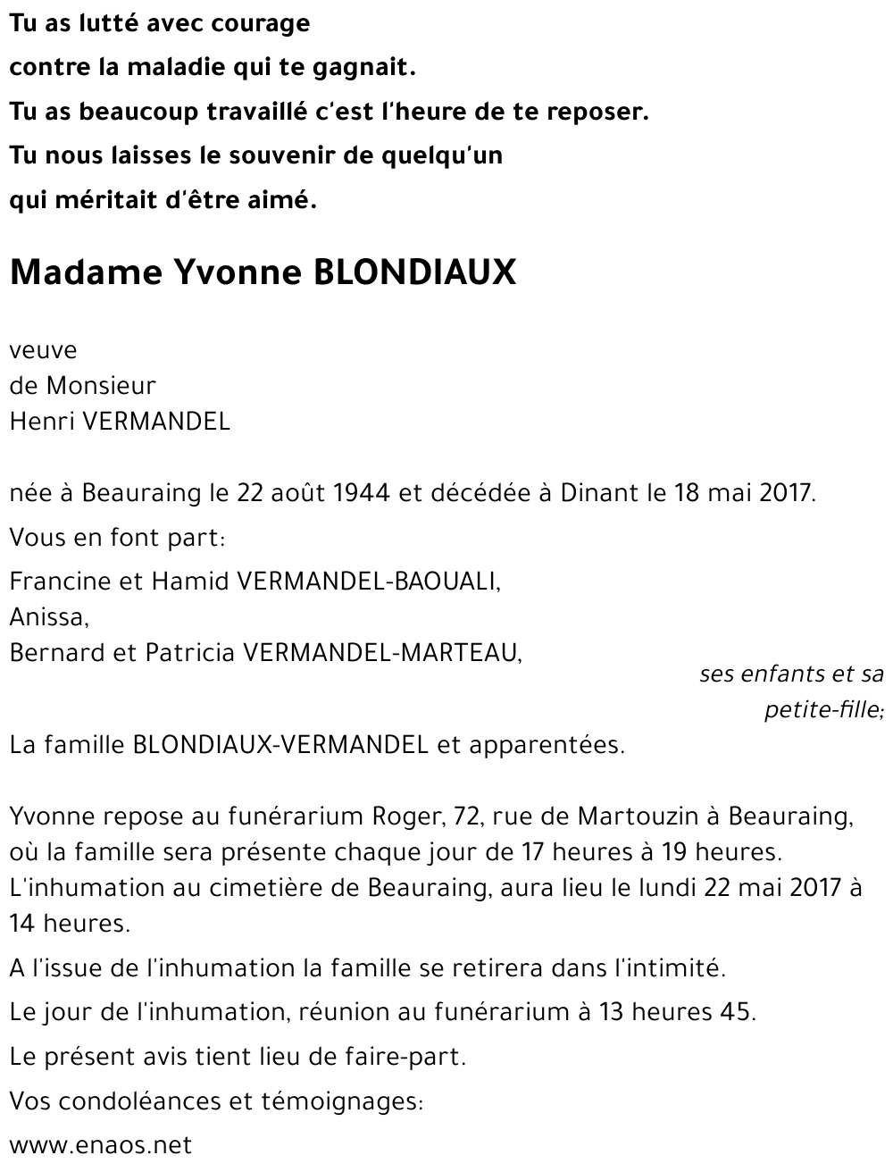 Yvonne BLONDIAUX