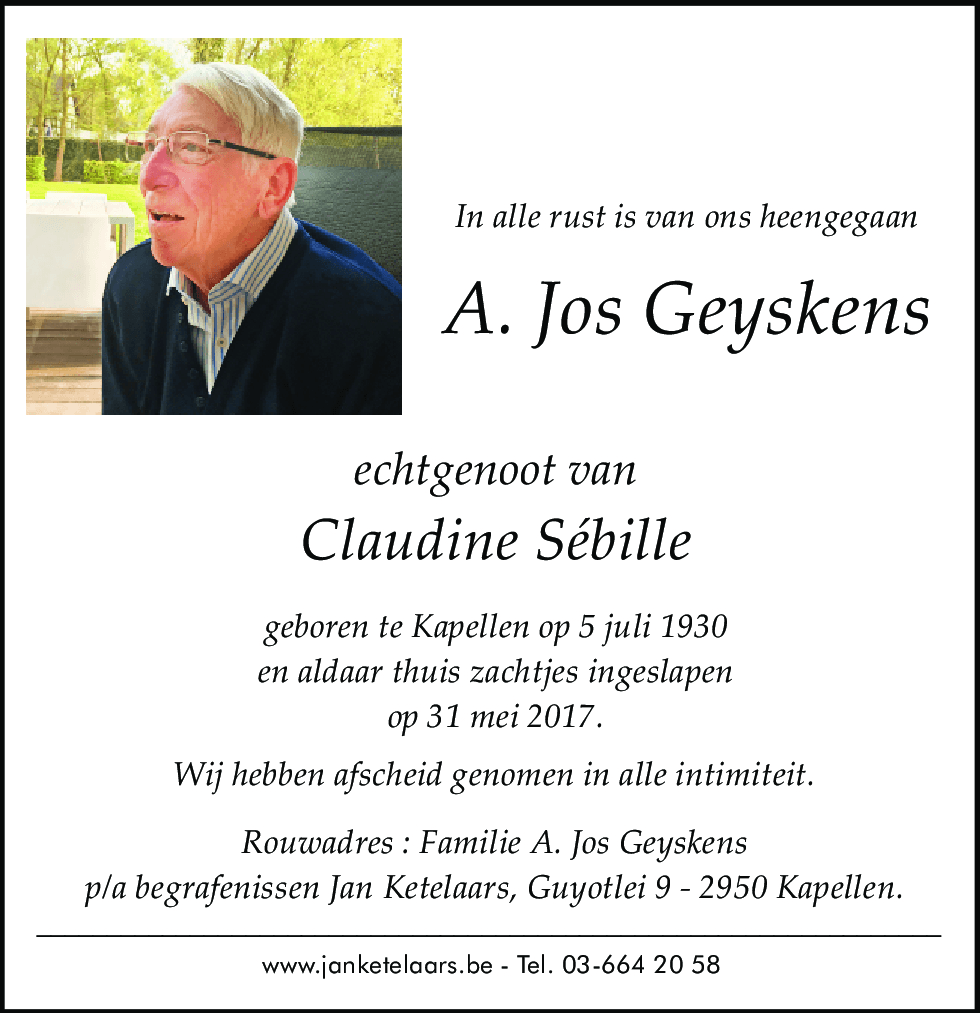 A. Jos Geyskens