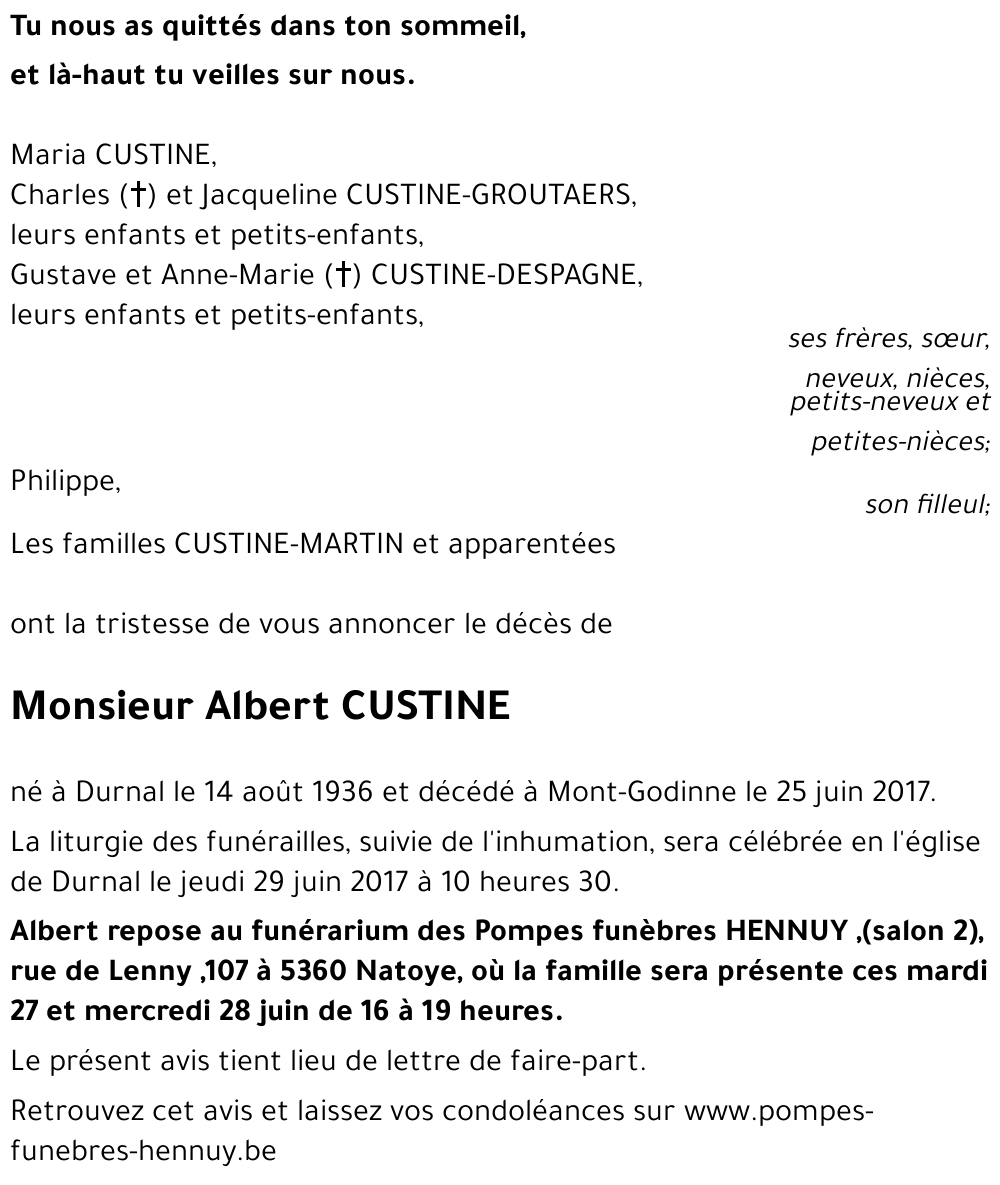 Albert CUSTINE