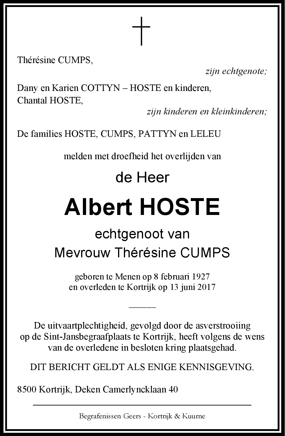 Albert Hoste